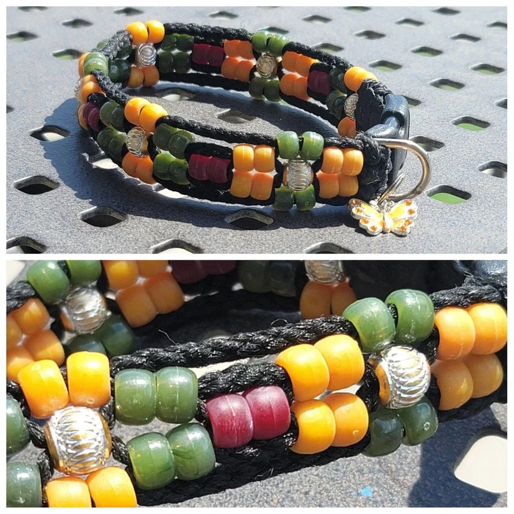 Custom Handmade Beaded Dog Collar
